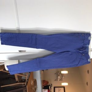 Trendy deep violet skinny jeans